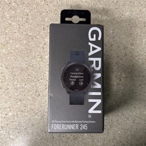 Garmin Forerunner 245 Music 42 mm Smartwatch in Black with Gray Band